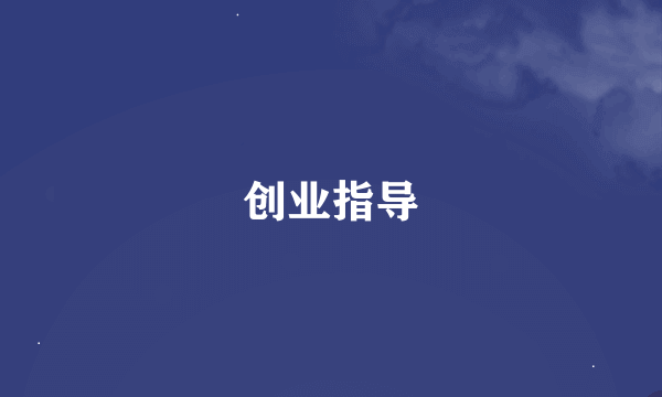 创业指导