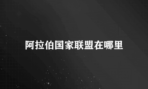 阿拉伯国家联盟在哪里