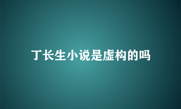 丁长生小说是虚构的吗