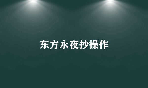 东方永夜抄操作