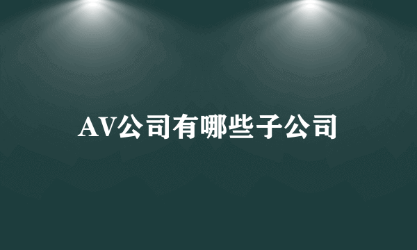 AV公司有哪些子公司