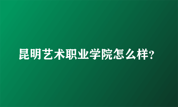 昆明艺术职业学院怎么样？