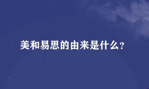 美和易思的由来是什么？