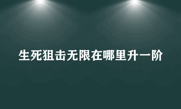 生死狙击无限在哪里升一阶