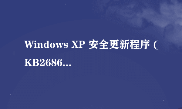 Windows XP 安全更新程序 (KB2686509) 吗、怎么无法自动更新啊？