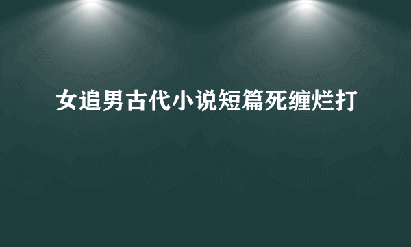 女追男古代小说短篇死缠烂打