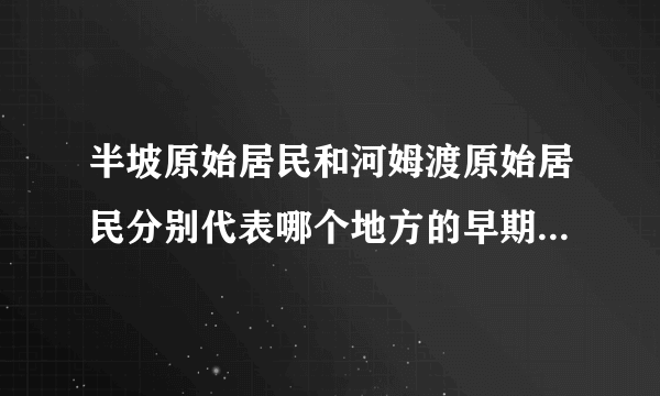 半坡原始居民和河姆渡原始居民分别代表哪个地方的早期文明？距今约多少年？