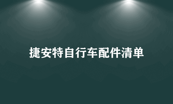 捷安特自行车配件清单