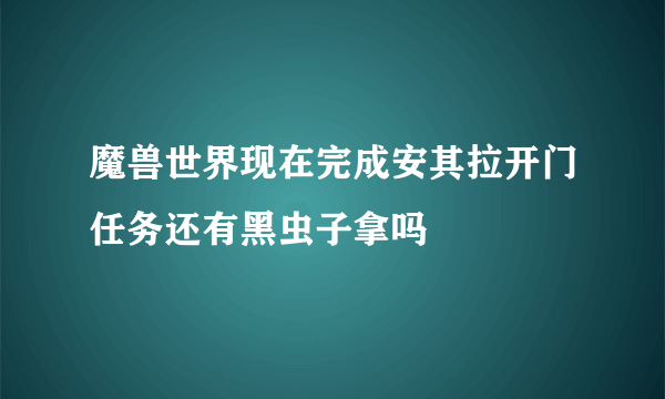 魔兽世界现在完成安其拉开门任务还有黑虫子拿吗